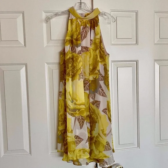 Eliza j yellow floral dress top